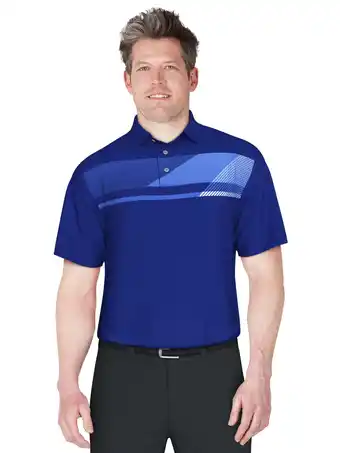 Walmart Ben Hogan Men's and Big Men’s Asymmetric Chest Stripe Golf Polo Shirt, up to Size 5XL offer