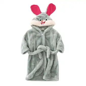 Walmart WOYY Big Girl's Hooded Flannel Bathrobe Cartoon Rabbit Winter Warm Sleepwear Robe offer