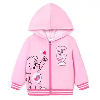 Walmart Care Bears Toddler Girls Jackets Love Heart Graphic Hooded Sweatshirts Valentines Gifts Sizes 2-6 offer