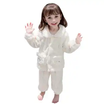 Walmart Girls Fleece Pajamas Set Kids Winter Pajamas Matching Sleepwear Set For Little Boys 18-24 Months offer