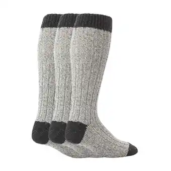 Walmart Workforce - 3 Pairs Mens Extra Long Knee High Warm Wool Boot Socks offer