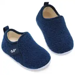 Walmart L-RUN Toddler Slippers Fuzzy Kids Slippers Warm House Shoes for Boys Girls offer