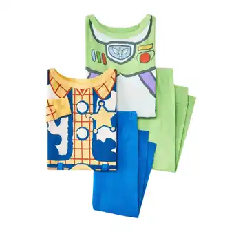 Walmart Disney Toddler Boys 4pc Snug Fit Toy Story Cotton Pajama Set Woody & Buzz 3T offer