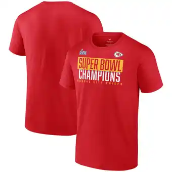 Walmart Men's Fanatics Red Kansas City Chiefs Super Bowl LVII Champions Foam Finger T-Shirt offer