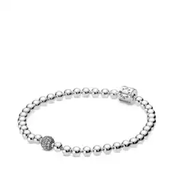 Walmart PANDORA Beads & Pave Bracelet Size 21 - 598342CZ-21 offer