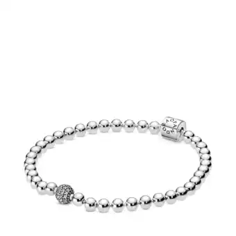 Walmart PANDORA Beads & Pave Bracelet Size 21 - 598342CZ-21 offer