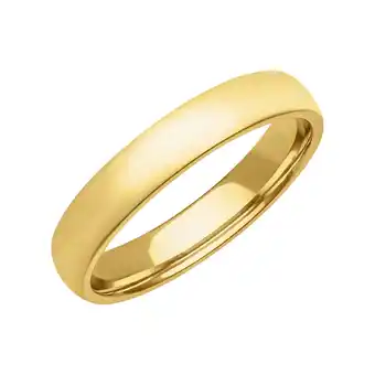 Walmart Brilliance Fine Jewelry 4mm 18KT Yellow Gold over 925 Sterling Silver Comfort Fit Men's Wedding Band offer