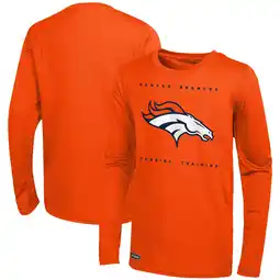 Walmart Men's Orange Denver Broncos Side Drill Long Sleeve T-Shirt offer