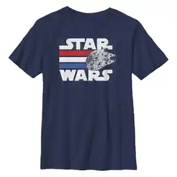 Walmart Boy's Star Wars Fourth of July Millennium Falcon Stripes Graphic T-Shirt offer