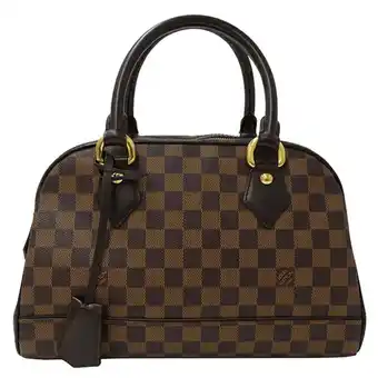 Walmart Pre-Owned LOUIS VUITTON Bag Damier Women's Handbag Duomo Ebene Brown N60008 (Good) offer