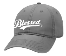 Walmart Blessed Cross Christian Jesus Women's Twill Dad Hat Adjustable Baseball Cap, Grey offer