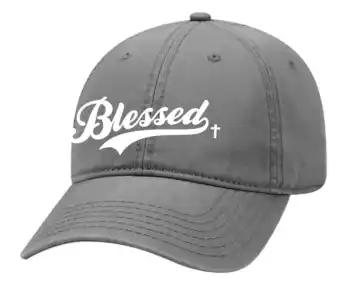 Walmart Blessed Cross Christian Jesus Women's Twill Dad Hat Adjustable Baseball Cap, Grey offer