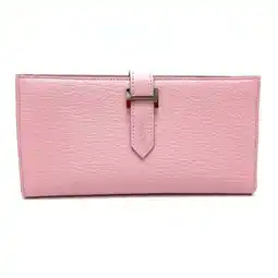 Walmart Pre-Owned Hermes HHardware Machi has Long Wallet Rose cherry pink SilverHardware (Good) offer