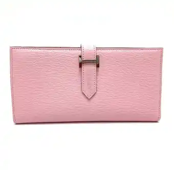 Walmart Pre-Owned Hermes HHardware Machi has Long Wallet Rose cherry pink SilverHardware (Good) offer