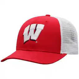 Walmart Men's Top of the World Red/White Wisconsin Badgers Trucker Snapback Hat offer