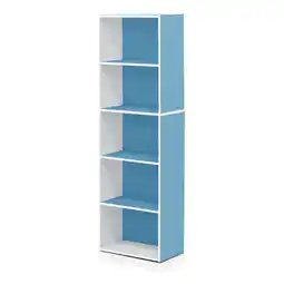 Walmart Furinno 11055 5-Tier Reversible Color Open Shelf Bookcase offer