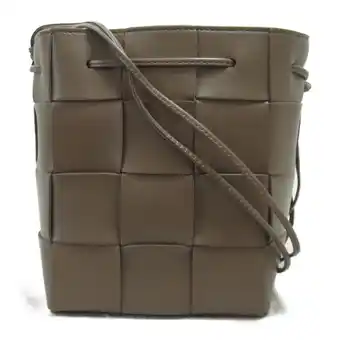 Walmart Pre-Owned BOTTEGA VENETA Shoulder Bag Gray taupe gray Lambskin (sheep leather)... (New) offer