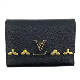 Walmart Pre-Owned LOUIS VUITTON M82764 Portefeuille Capucines Compact Wallet Tri-fold Black... (Good) offer