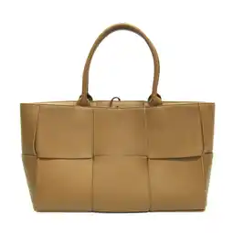 Walmart Pre-Owned Bottega Veneta Arco Women,Men Leather Tote Bag Beige Brown (Good) offer