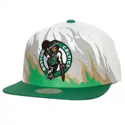 Walmart Men's Mitchell & Ness White Boston Celtics Hot Fire Snapback Hat offer