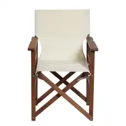 Walmart Outdoor Living and Style 36 White Foldable Patio Chair With A Wooden Frame offer