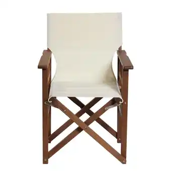 Walmart Outdoor Living and Style 36 White Foldable Patio Chair With A Wooden Frame offer