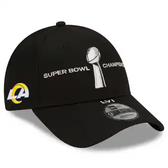 Walmart Men's New Era Black Los Angeles Rams Super Bowl LVI Champions Parade 9FORTY Snapback Adjustable Hat offer