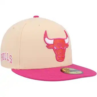 Walmart Men's New Era Orange/Pink Chicago Bulls Passion Mango 59FIFTY Fitted Hat offer