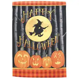 Walmart Magnolia Gardens M080131 13 x 18 in. Witch Happy Halloween Print Garden Flag offer