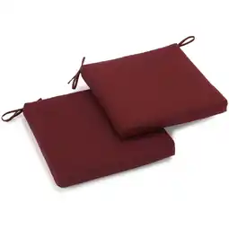 Walmart Blazing Needles Twill 19-Inch by 20-Inch by 3-1/2-Inch Zippered Cushions, Burgundy, Set of 2 offer