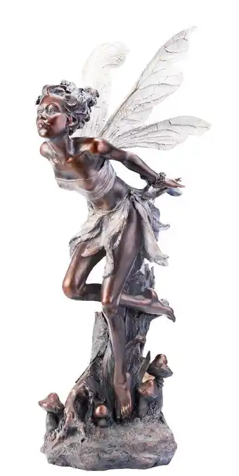 Walmart Napco Bronze Kissing Fairy Garden Statue, 34-Inch Tall offer