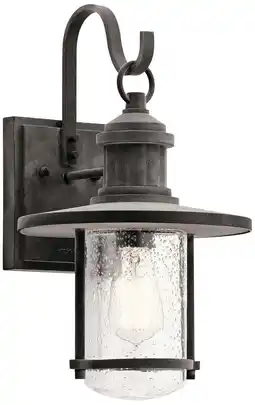 Walmart Kichler Riverwood 16 3/4H Weathered Zinc Outdoor Wall Light offer