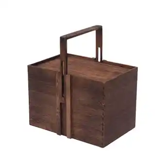 Walmart deevoka Wooden Storage Box Portable Wood Dried for Home Use Office Tearoom Large offer