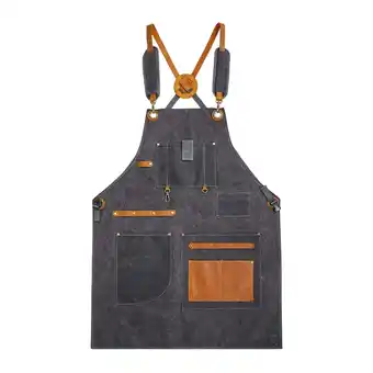 Walmart Bothyi Canvas Apron Cross Back Woodworking Apron for Plumbers Gardeners Blacksmiths Gray offer