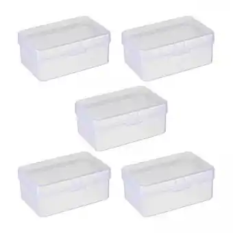 Walmart Esquirla 3x5 Pieces Clear Storage Boxes Empty Box Beads Containers Box for Jewelry Home offer