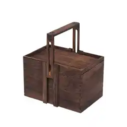 Walmart Almencla Wooden Storage Box Portable Wood Dried for Home Use Office Tearoom Small offer