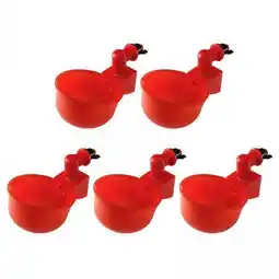 Walmart yotijay 5x5Pcs Chicken Bird Coop Feeder Auto Water Drinking Cup Bowl Drinker offer