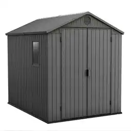 Walmart Open Box Keter Darwin 6 by 8 Foot Outdoor Garden Tool Storage Shed, Graphite Gray offer