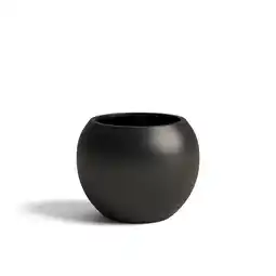 Walmart DTY Signature Mount Sherman 1-Piece Fiberstone Planter, Black, 10 H x 13 Dia - Small offer