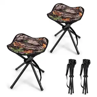 Walmart Costway 2 Pack Folding Hunting Stool Lightweight Foldable Outdoor Stool Seat offer