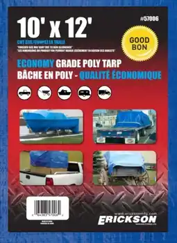 Walmart Erickson 10' x 12' Economy Grade Poly Tarp, Blue offer