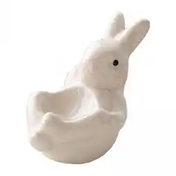 Walmart CUTICATE 4xCeramic Rabbit Egg Cup Modern for Soft Boiled Egg for Breakfast Table Easter White offer