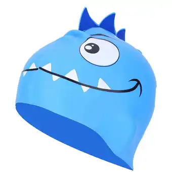 Walmart Reiche Swimming Cap Cute Cartoon Dinosaur Silicone Lightweight Swim Hat for Children Kid offer