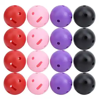 Walmart 16-Pack Colorful Plastic Golf Balls with Square Holes - 4 Pink, 4 Red, 4 Purple, 4 Black offer