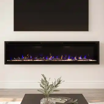 Walmart Modern Ember Aerus 72 W x 17.6 H x 5.75 D Smart Linear Electric Fireplace - Black, ME-SL72 offer