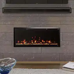 Walmart Modern Ember Aerus Slim 42 Inch Smart Linear Electric Fireplace | Recessed in-Wall or Wall-Mount offer