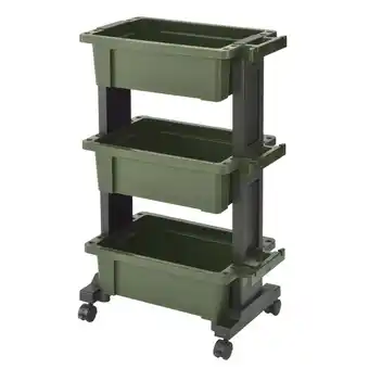 Walmart JEJ Astage Green/Black Heavy- Duty Tool Trolley with Container Top offer