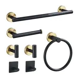 Walmart Wall Mounted Bath Hardware Set Hand Towel Holder Bathroom Accessories Tissue 7Pcs offer