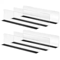 Walmart 6 Pcs Shelf Divider Commodity Clapboards Drawer Clear Shelves Acrylic Storage Shelving Dividers offer