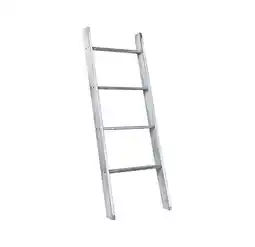 Walmart Lorelia 4-Tier Wall Leaning Ladder Shelf Stand Wooden Blanket Ladder Grey offer